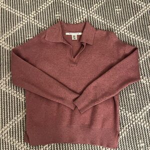 Pink Collared Sweater